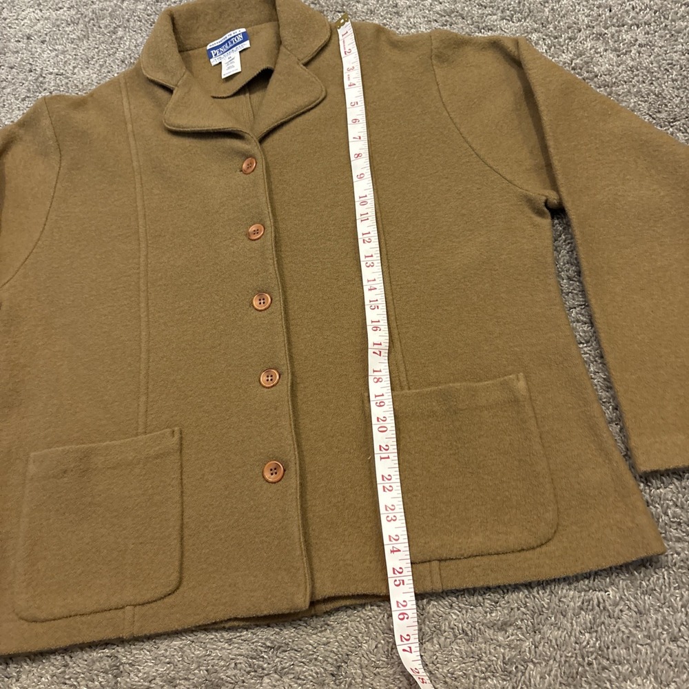 DIY Vintage Pendleton 100% Virgin Wool Women's Size XL Jacket Tan Classic Blazer - Picture 4 of 9